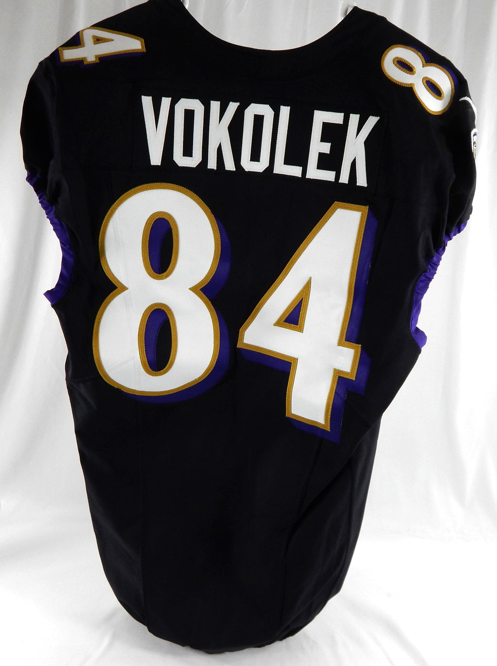 2023 Baltimore Ravens Travis Vokolek #84 Game Issued Black Jersey 42 714 Pic2