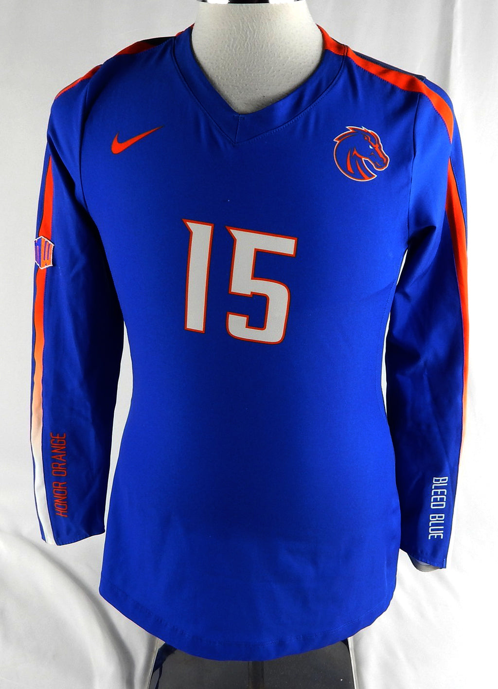 2017 Boise State Broncos #15 Game Used Blue Jersey Womens Volleyball M 705