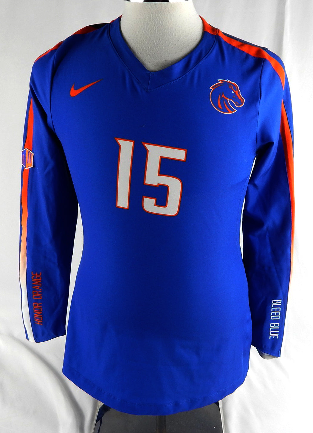 2017 Boise State Broncos #15 Game Used Blue Jersey Womens Volleyball M 705