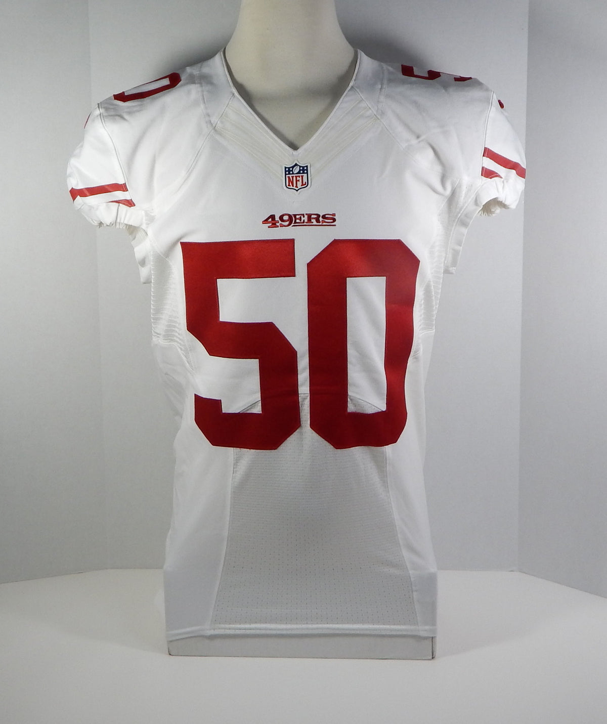 2013 San Francisco 49ers #50 Game Issued White Jersey Pic2