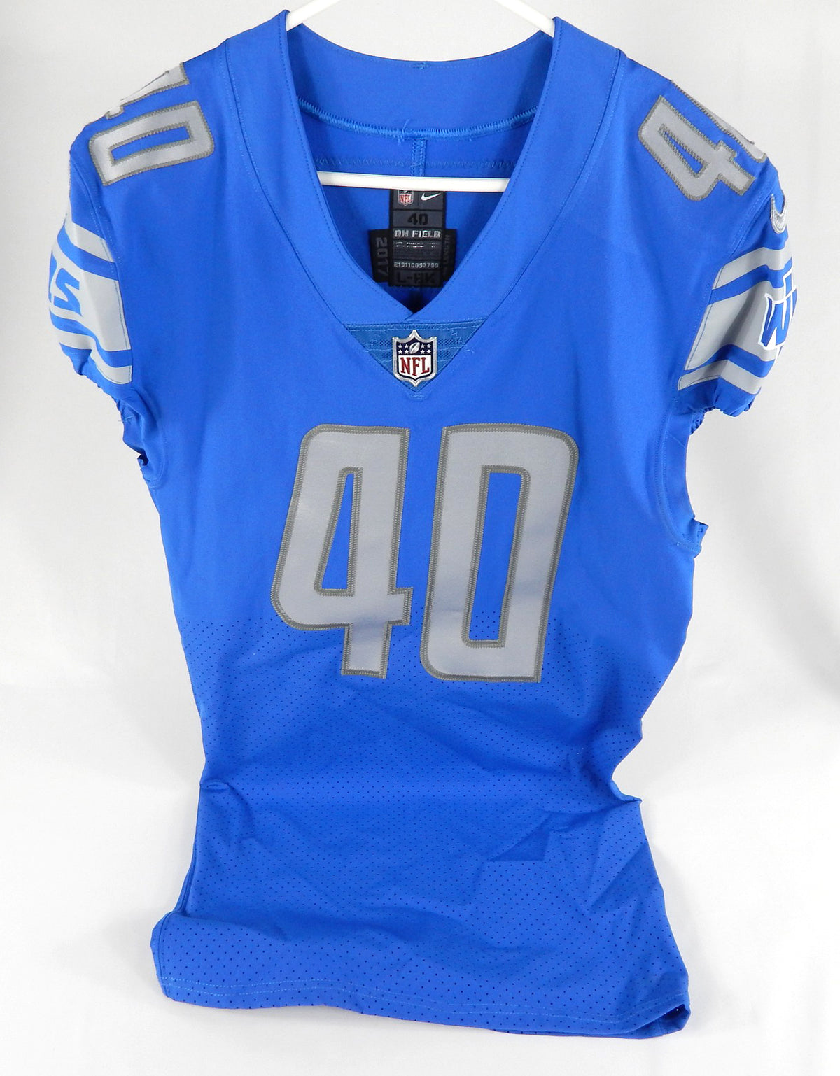 2017 Detroit Lions Javon Leake #40 Game Issued Blue Jersey 40 DP65538 Pic2