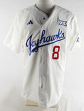 2022 Kansas Jayhawks #8 Game Used White Jersey Baseball 44 968