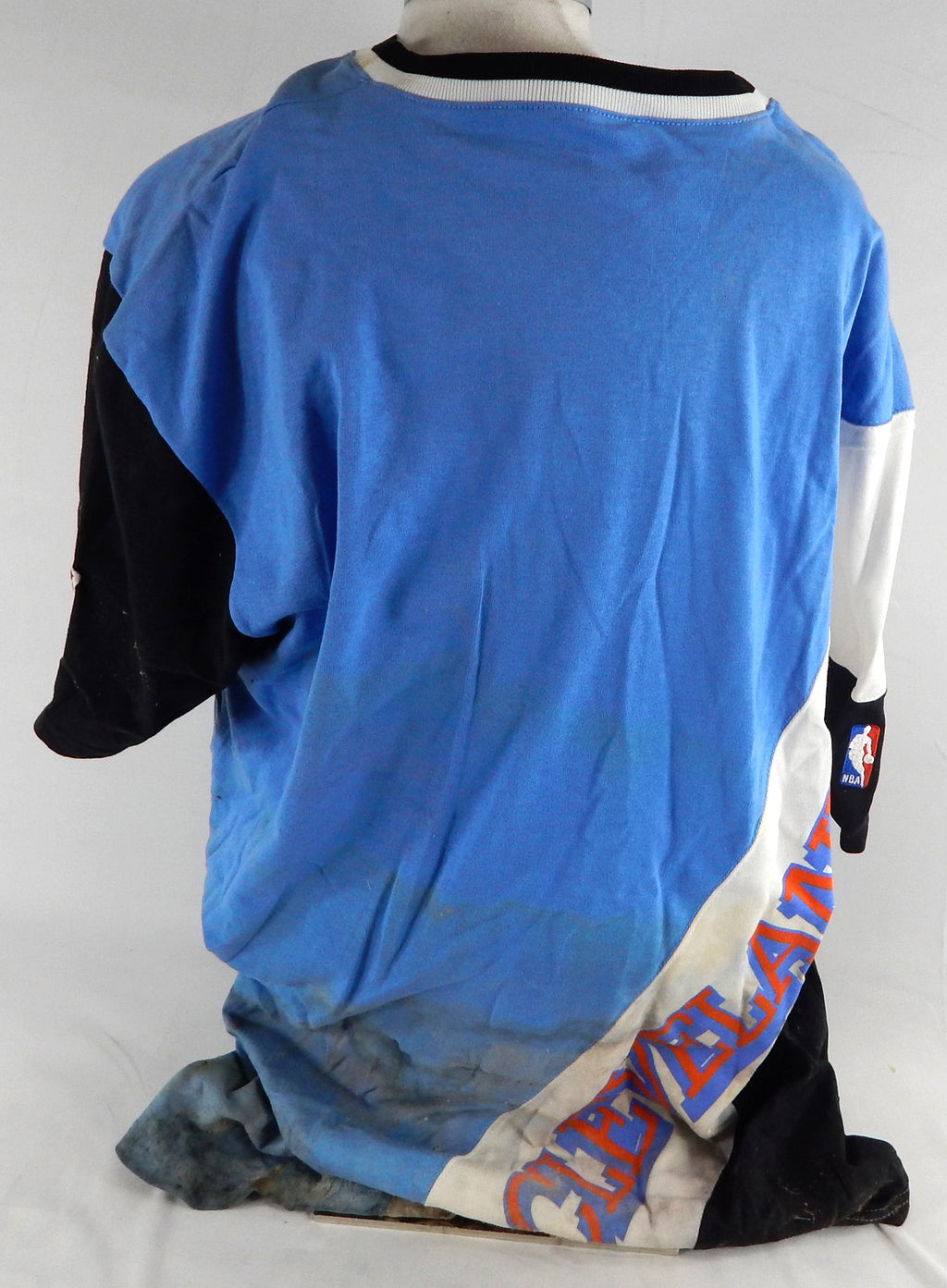 1996-97 Cleveland Cavaliers Game Issued Blue Shooting Shirt 50th Patch XXL 885 Pic2
