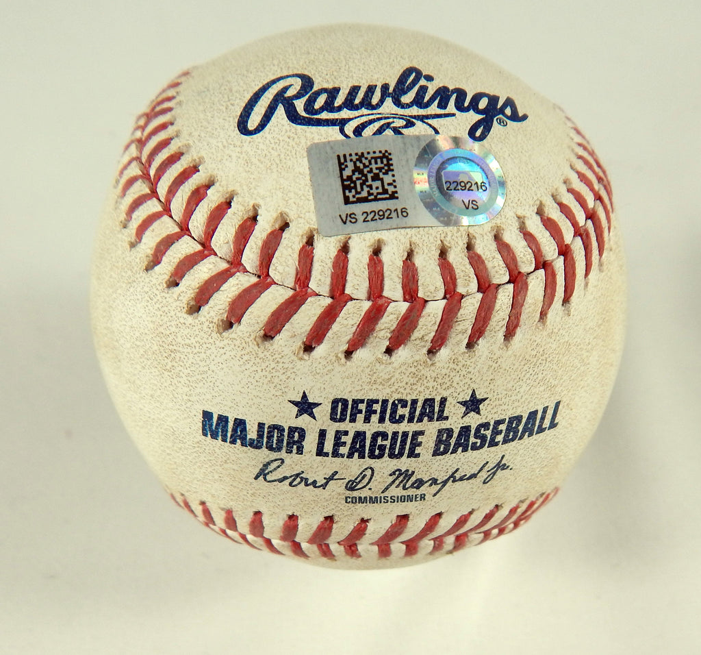 2023 Reds Nationals Game Used Baseball Jose A. Ferrer Luke Maile Strike Out 255