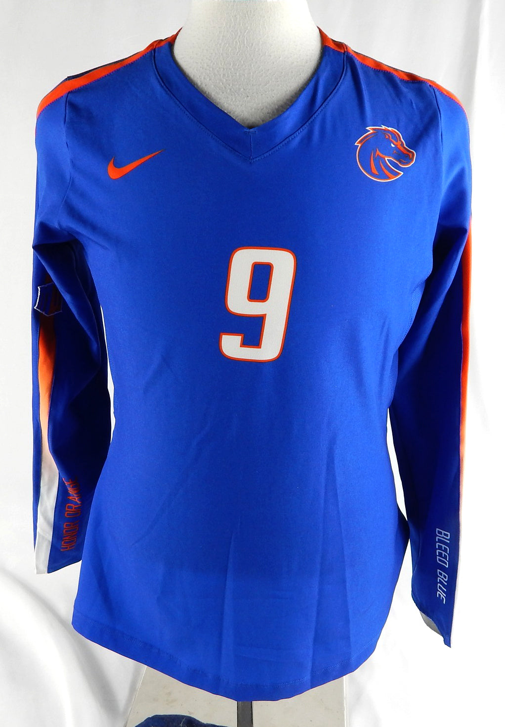 2017 Boise State Broncos #9 Game Used Blue Jersey Womens Volleyball L DP89708