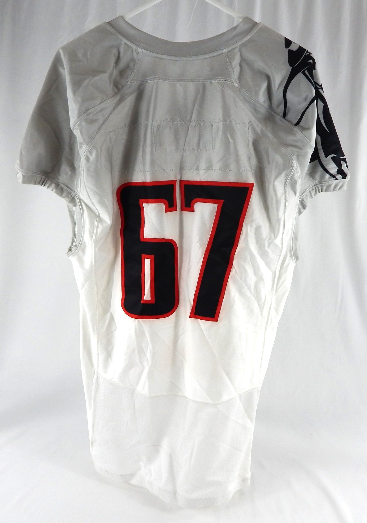 2014 Texas Tech Red Raiders #67 Game Used White Jersey Football NP Rem 50 126 Pic2