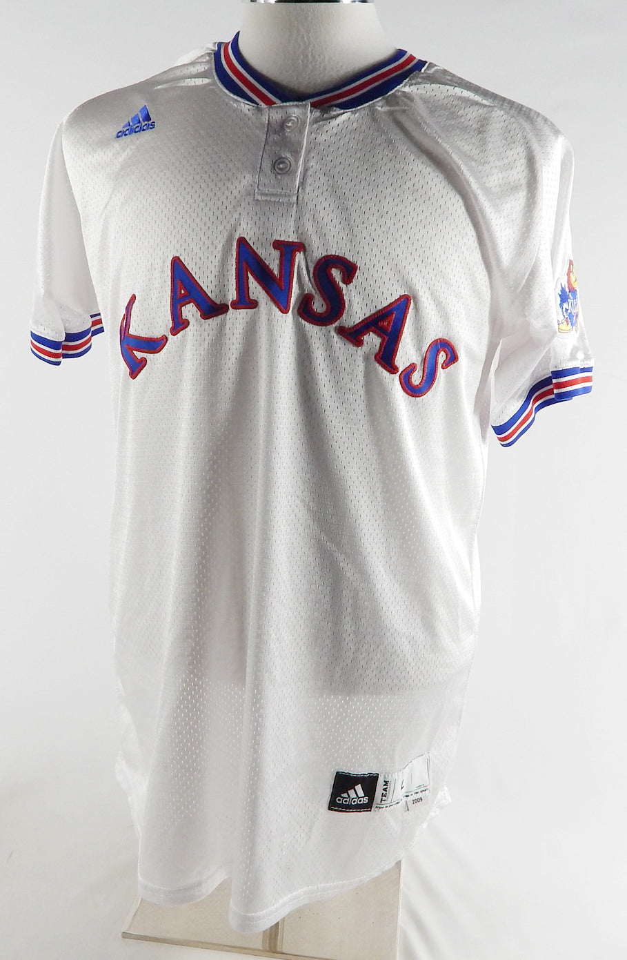 2009 Kansas Jayhawks #25 Game Used White Jersey Baseball L 971