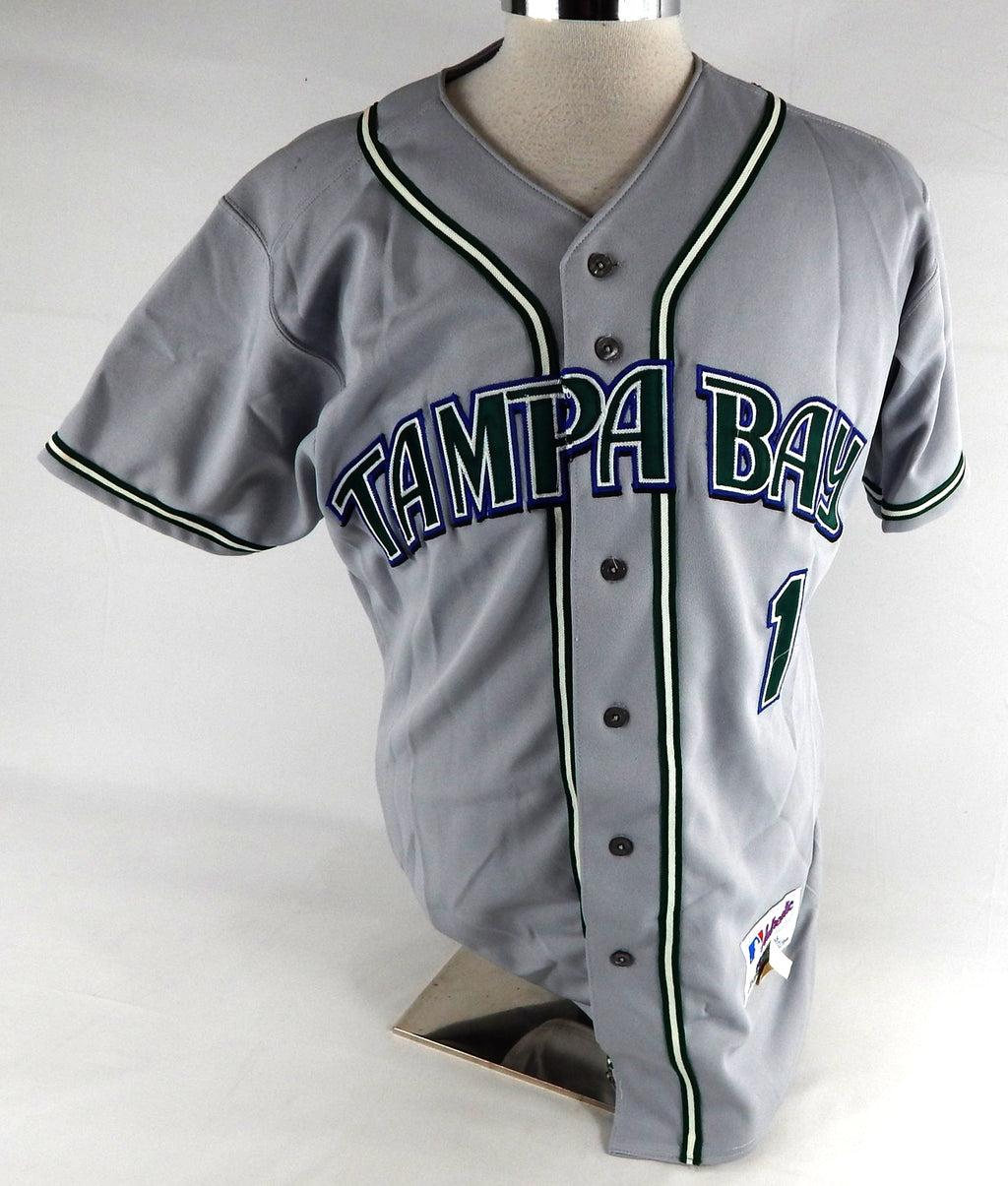2001-04 Tampa Bay Devil Rays #1 Game Issued Grey Jersey 519