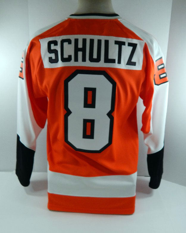 Men Philadelphia Flyers Dave Shultz #8 Orange Jersey Mitchell Ness NWT M 3 Pic2