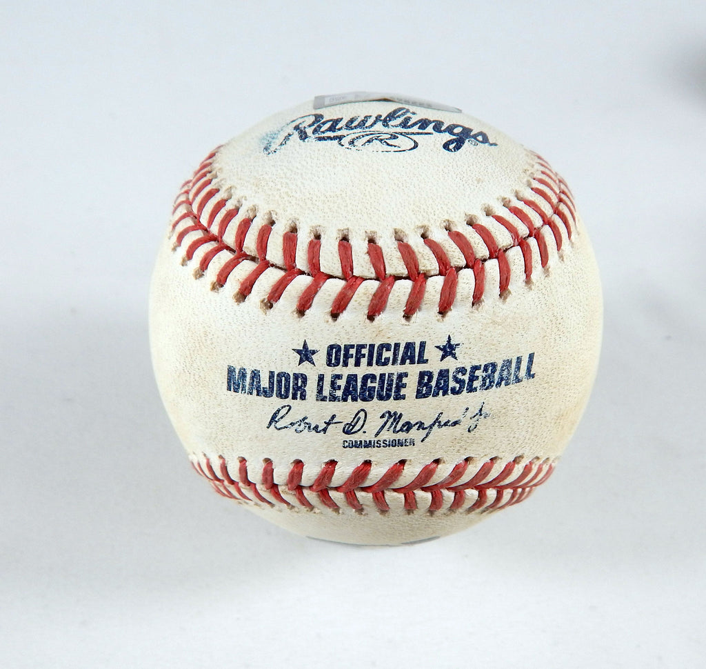 2023 Cardinals Nationals Game Used Baseball Mikolas Candelario RBI Double 258