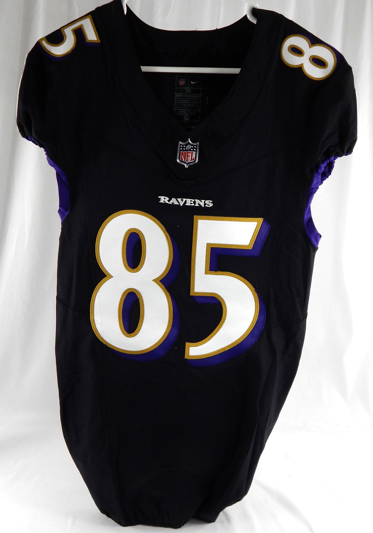 2024 Baltimore Ravens Colton Dowell #85 Game Issued Black Jersey 38 718