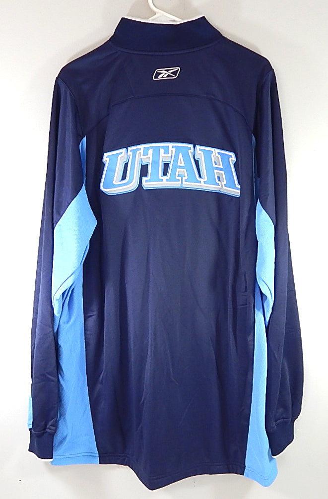 Utah Jazz NBA Authentics Reebok Team Issued Warm Up Jacket Blue Medium Tall Pic2