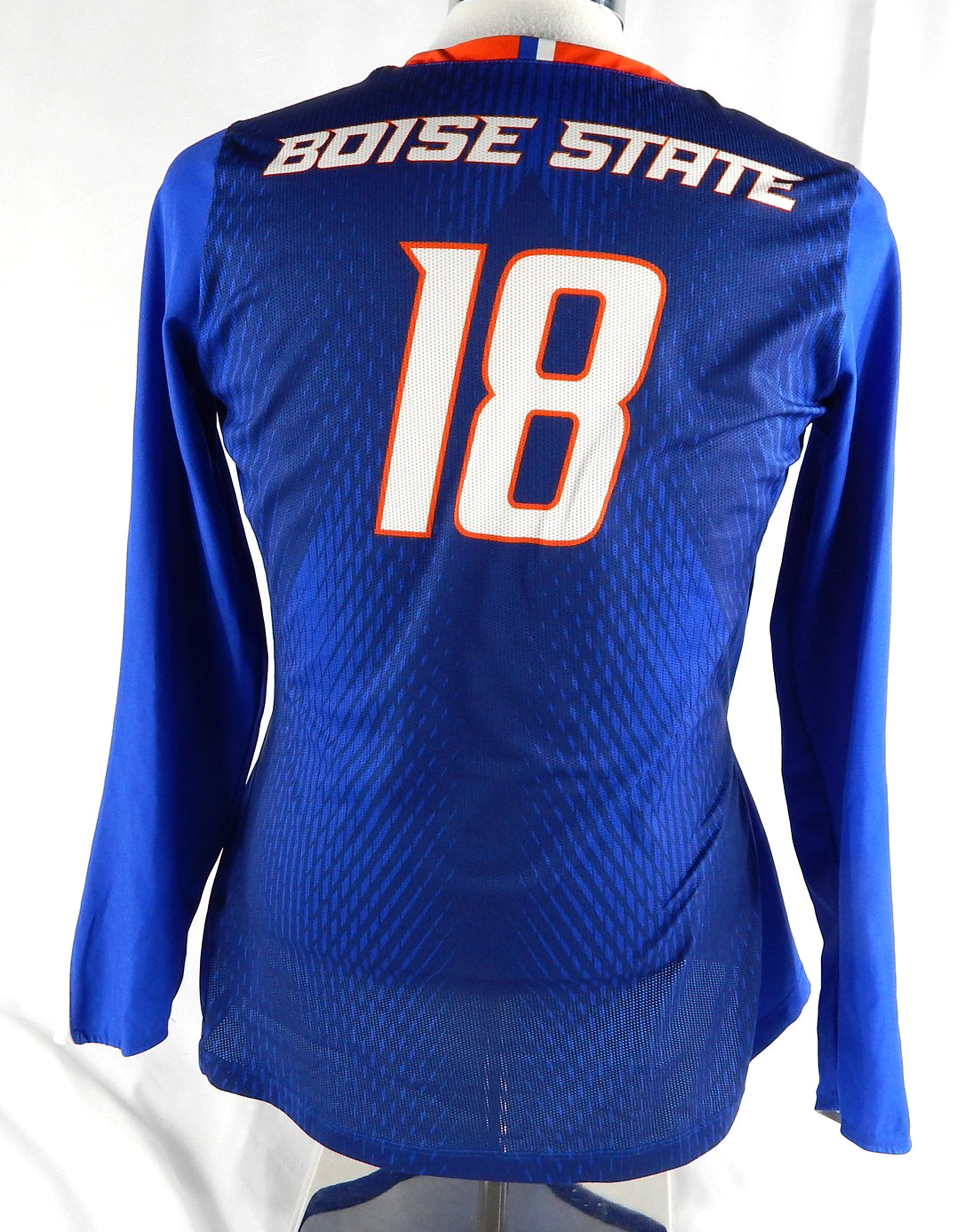 2017 Boise State Broncos #18 Game Used Blue Jersey Womens Volleyball L 710 Pic2