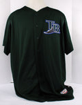 2003-05 Tampa Bay Devil Rays John McLaren #7 Game Issued Green Jersey BP ST 6745
