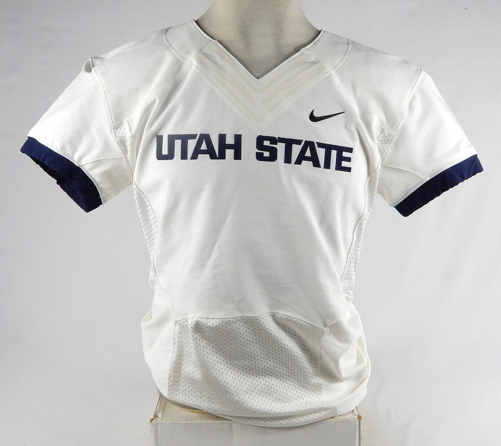 2000s Utah State Aggies Blank Game Issued White Jersey XL 136