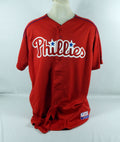 Philadelphia Phillies #47 Game Used Red Jersey BP ST DP72171