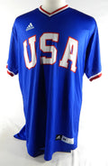 Kansas Jayhawks Blank Game Issued Blue Jersey USA Baseball 46 977