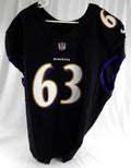 2023 Baltimore Ravens Tykeem Doss #63 Game Issued Black Jersey 50 722