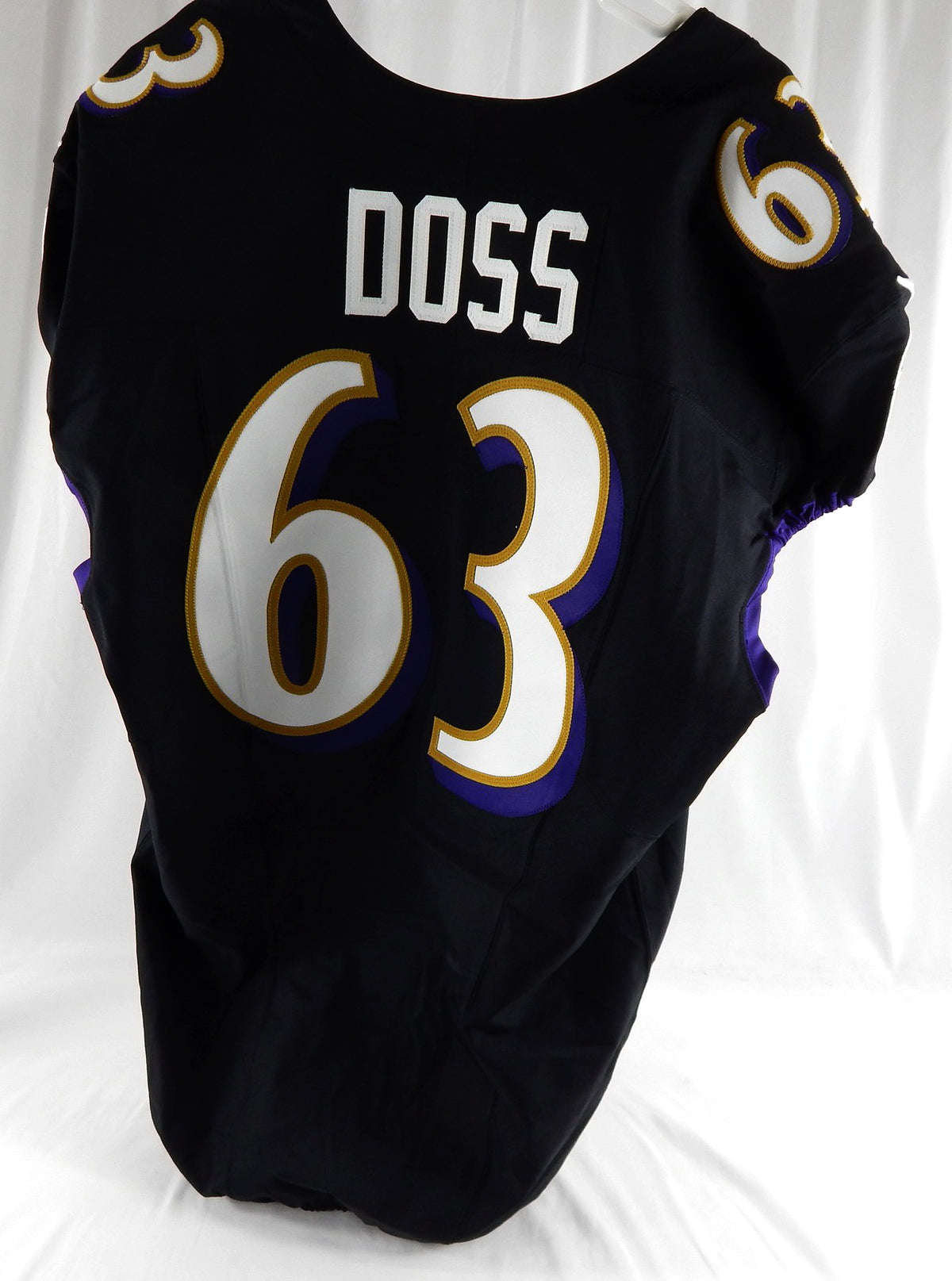 2023 Baltimore Ravens Tykeem Doss #63 Game Issued Black Jersey 50 722 Pic2