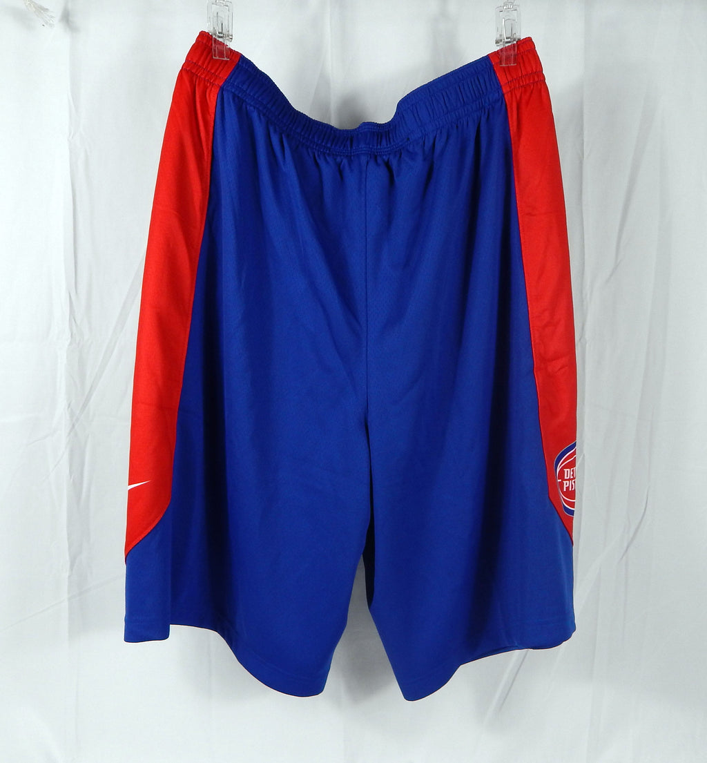 2018-19 Detroit Pistons Team Issued Blue Practice Shorts AJ5064-495 XLT 698S Pic2