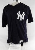 2017 New York Yankees Jorge Saez #80 Game Used Navy Jersey ST Patch 46 042