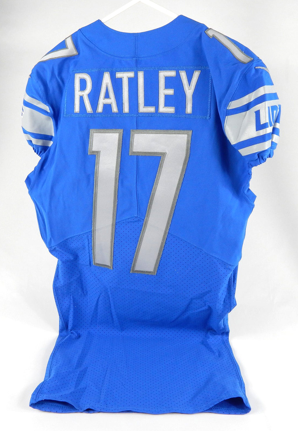 2018 Detroit Lions Damion Ratley #17 Game Issued Blue Jersey 38 DP65548