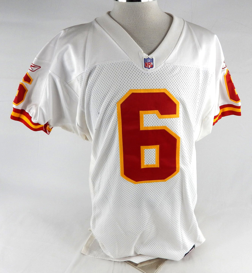 2001 Kansas City Chiefs Bubby Brister #6 Game Used White Jersey 42 968 Pic2