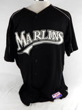 2003-06 Florida Marlins Jason Stokes #33 Game Used Black Jersey ST BP XXL 620