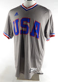 Kansas Jayhawks Blank Game Issued Grey Jersey USA Baseball 40 981