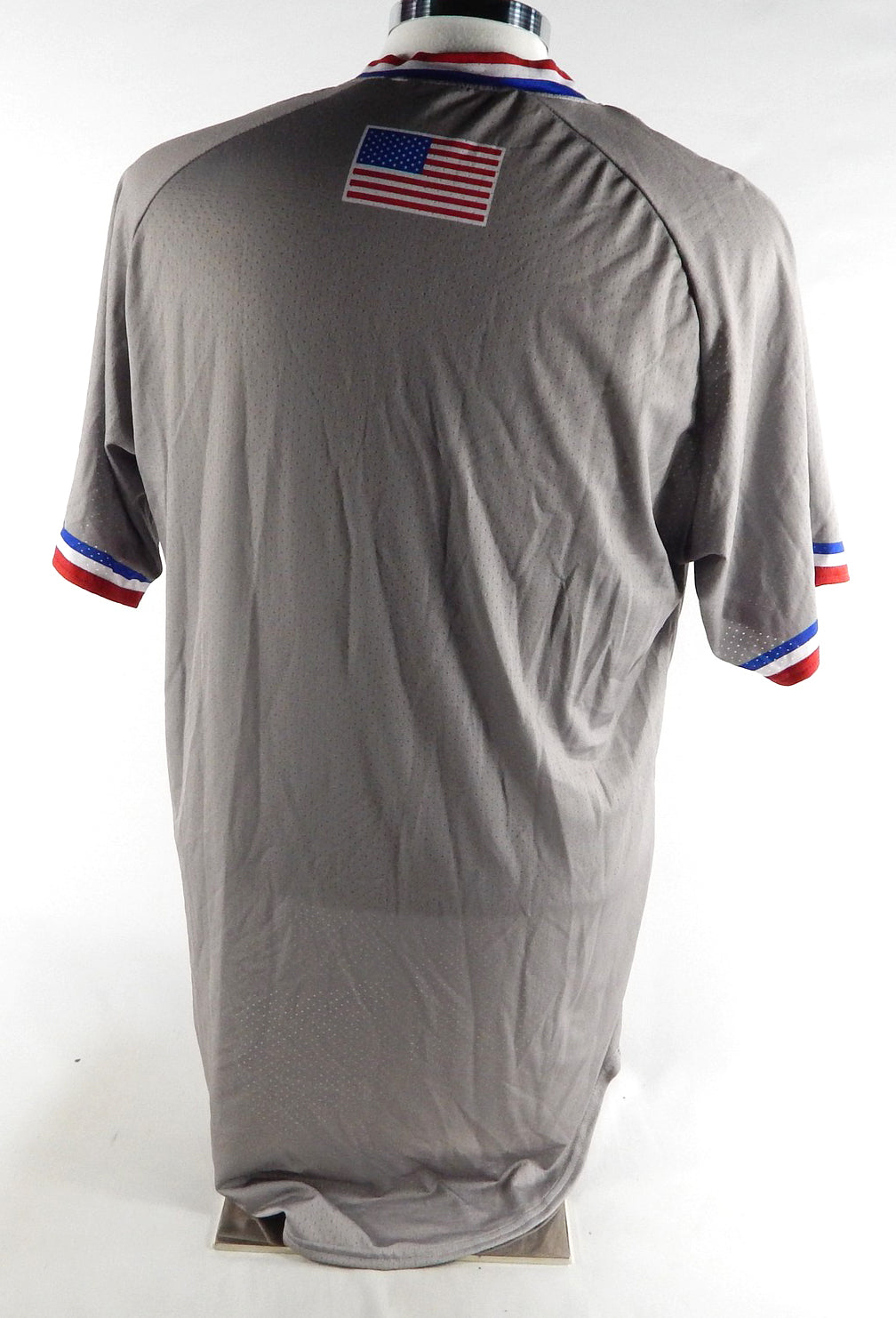 Kansas Jayhawks Blank Game Issued Grey Jersey USA Baseball 40 981 Pic2