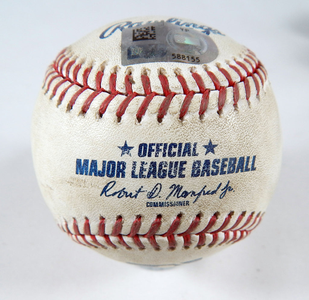 2023 New York Mets Nationals Game Used Baseball Sam Coonrod Joey Meneses HBP 275
