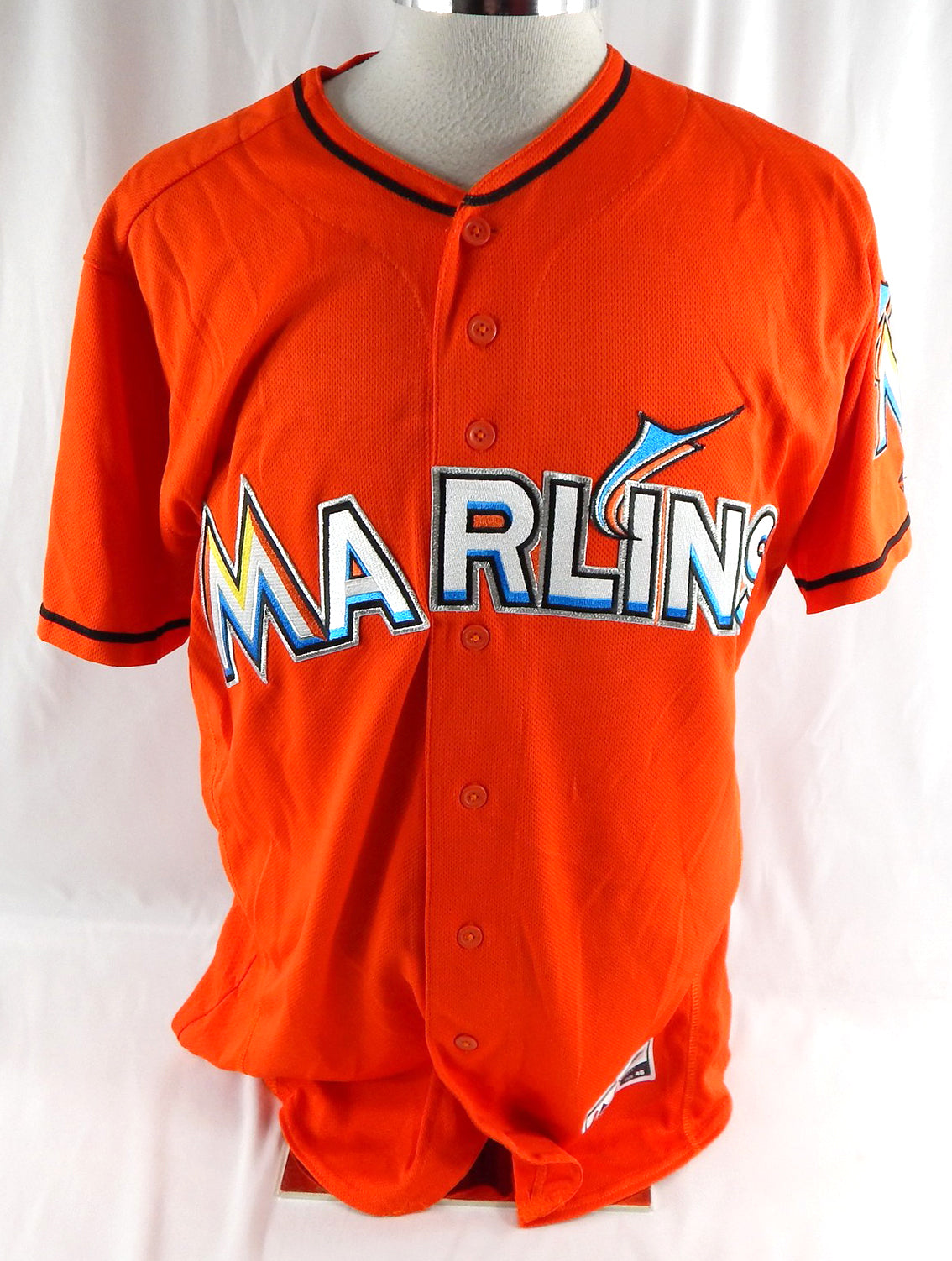 2012-18 Miami Marlins Rodrigo Vigil #46 Game Used Orange Jersey 46 DP113178