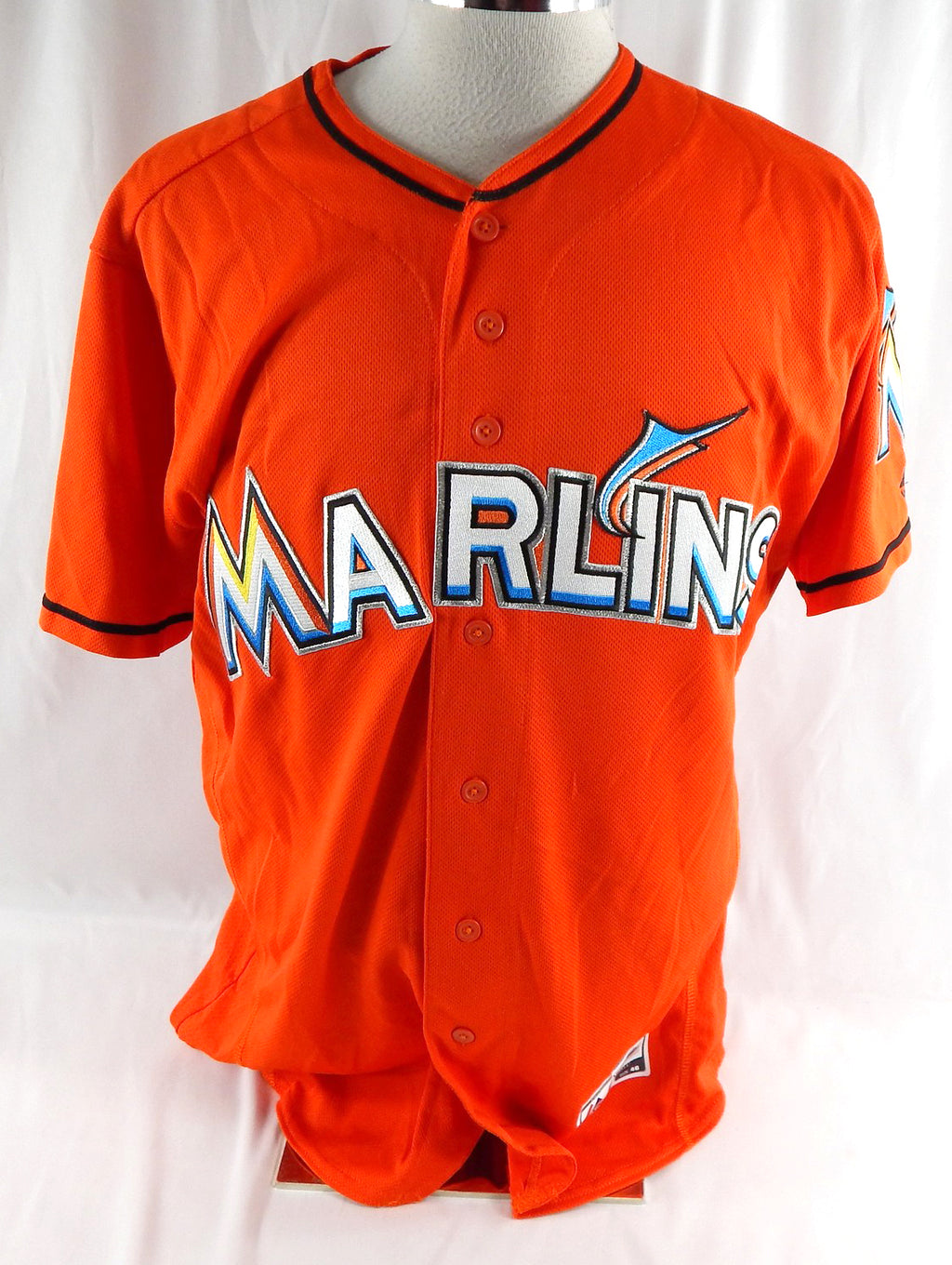 2012-18 Miami Marlins Rodrigo Vigil #46 Game Used Orange Jersey 46 DP113178 Pic2