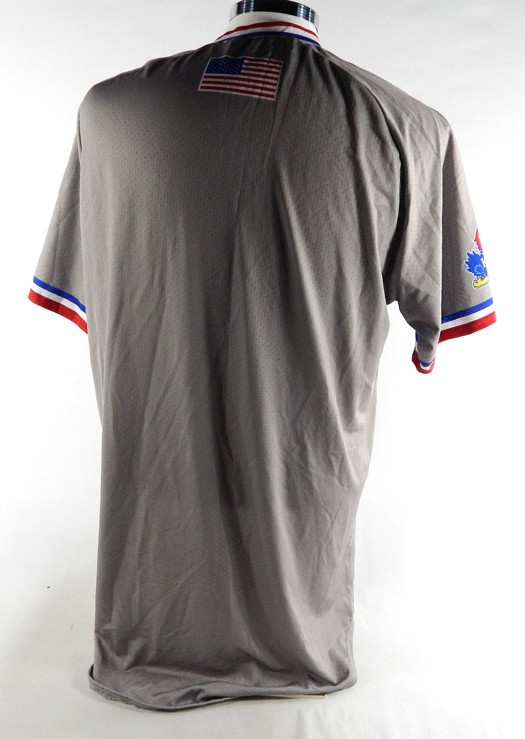 Kansas Jayhawks Blank Game Issued Grey Jersey USA Baseball 44 982 Pic2