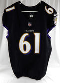2023 Baltimore Ravens Nick Samac #61 Game Issued Black Jersey 44 725