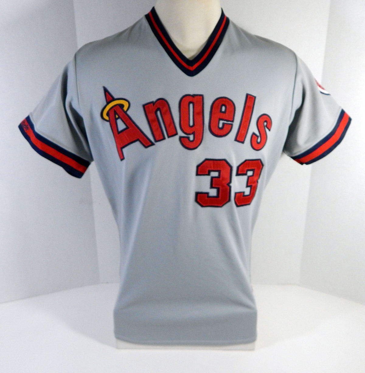 1988 California Angels Stew Cliburn #33 Game Used Grey Jersey 44 DP14379 Pic2