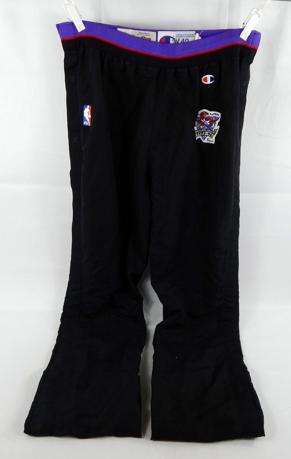 1995-96 Toronto Raptors Jimmy King #24 Game Used Black Warm Up Pants 40 763