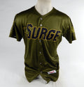 2022 Wichita Wind Surge Joe Mangiameli #0 Game Used Green Jersey Army Military