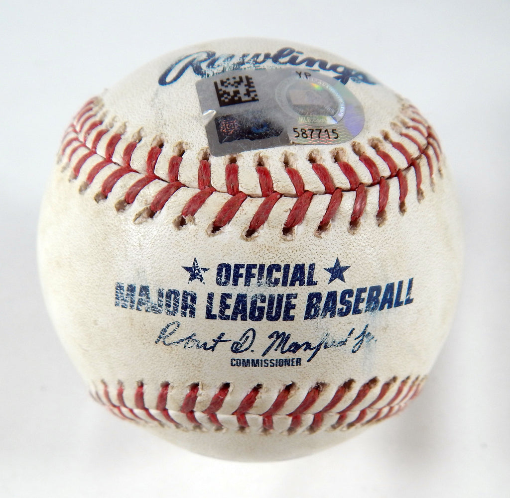2023 Marlins Nationals Game Used Baseball Joan Adon Josh Bell Single 279