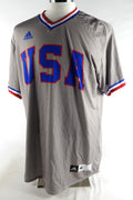 Kansas Jayhawks Blank Game Issued Grey Jersey USA Baseball 46 984