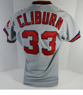 1988 California Angels Stew Cliburn #33 Game Used Grey Jersey 44 DP14380