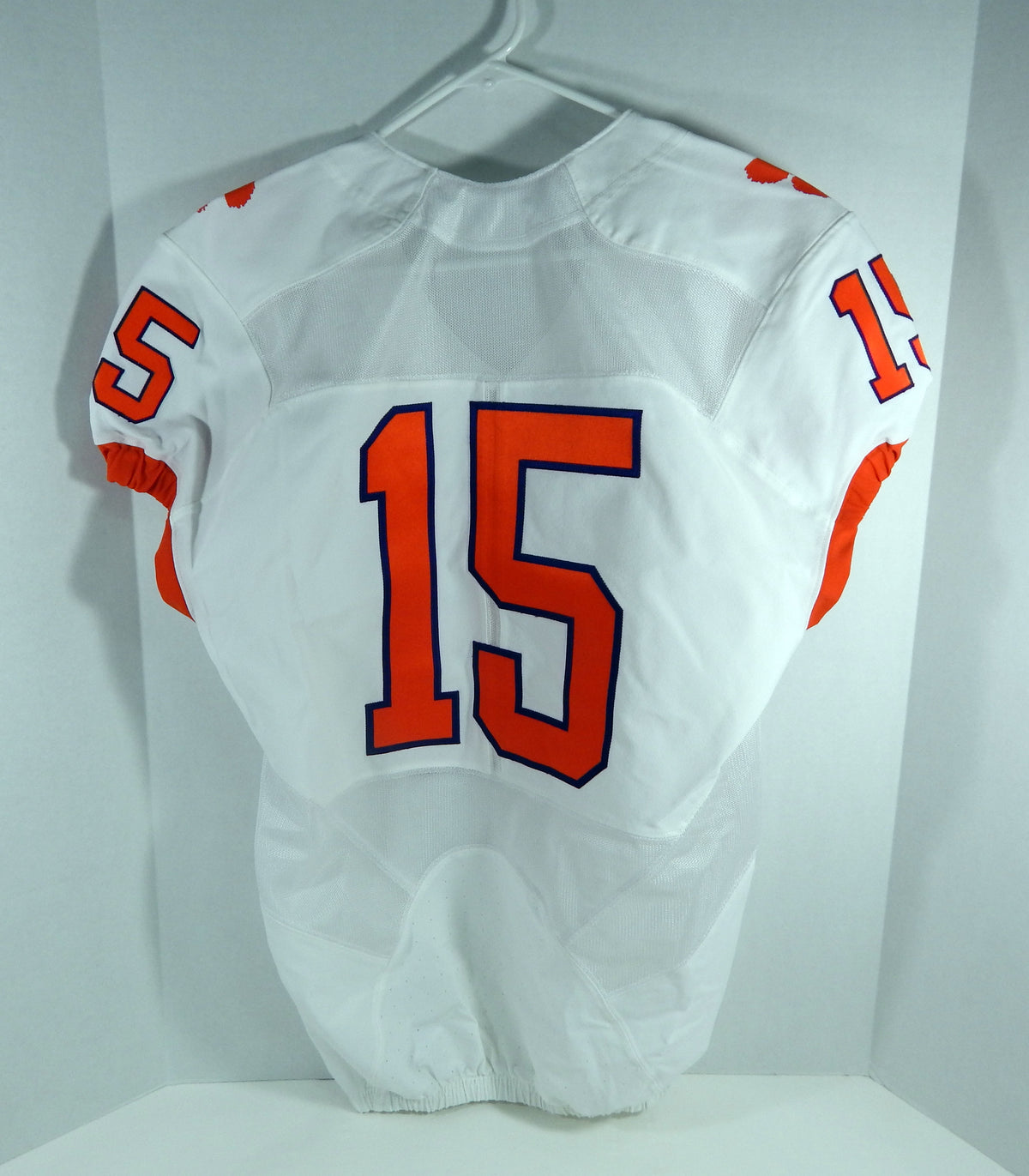 2016 Clemson Tigers Korrin Wiggins #15 Game Used White Jersey Name Plate 40 563 Pic2