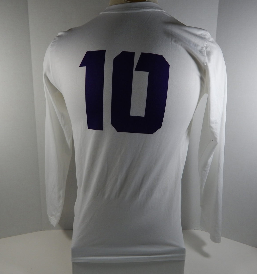 Texas Christian Uni TCU Horn Frogs #10 White Volleyball Game Used Jersey 36 Pic2