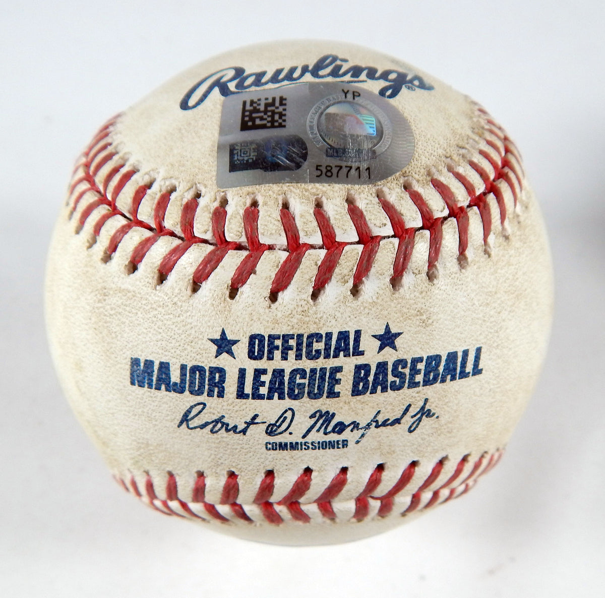 2023 Marlins Nationals Game Used Baseball Joan Adon Garrett Hampson Single 281