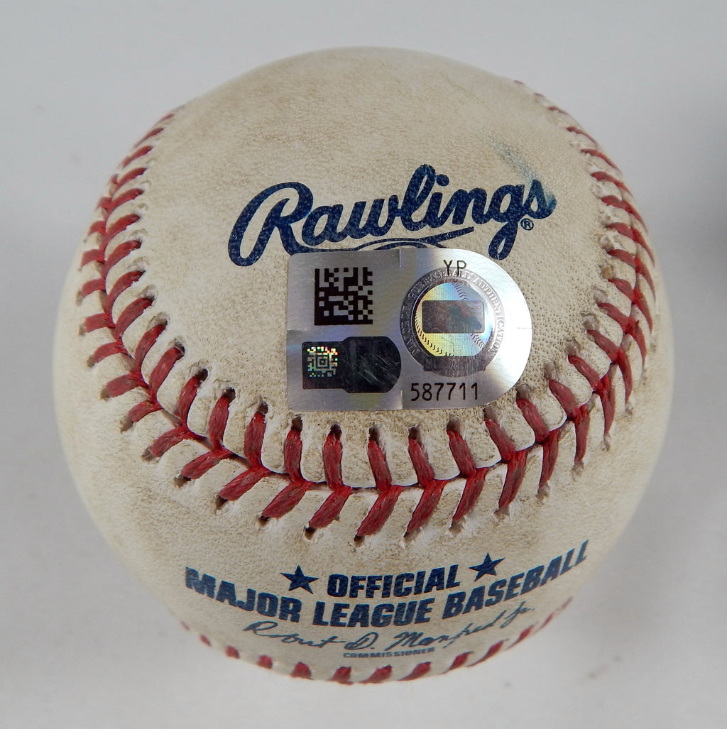 2023 Marlins Nationals Game Used Baseball Joan Adon Garrett Hampson Single 281 Pic2