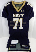 2016 Navy Academy Midshipmen #71 Game Used Navy Jersey Name Plate Removed 46 402