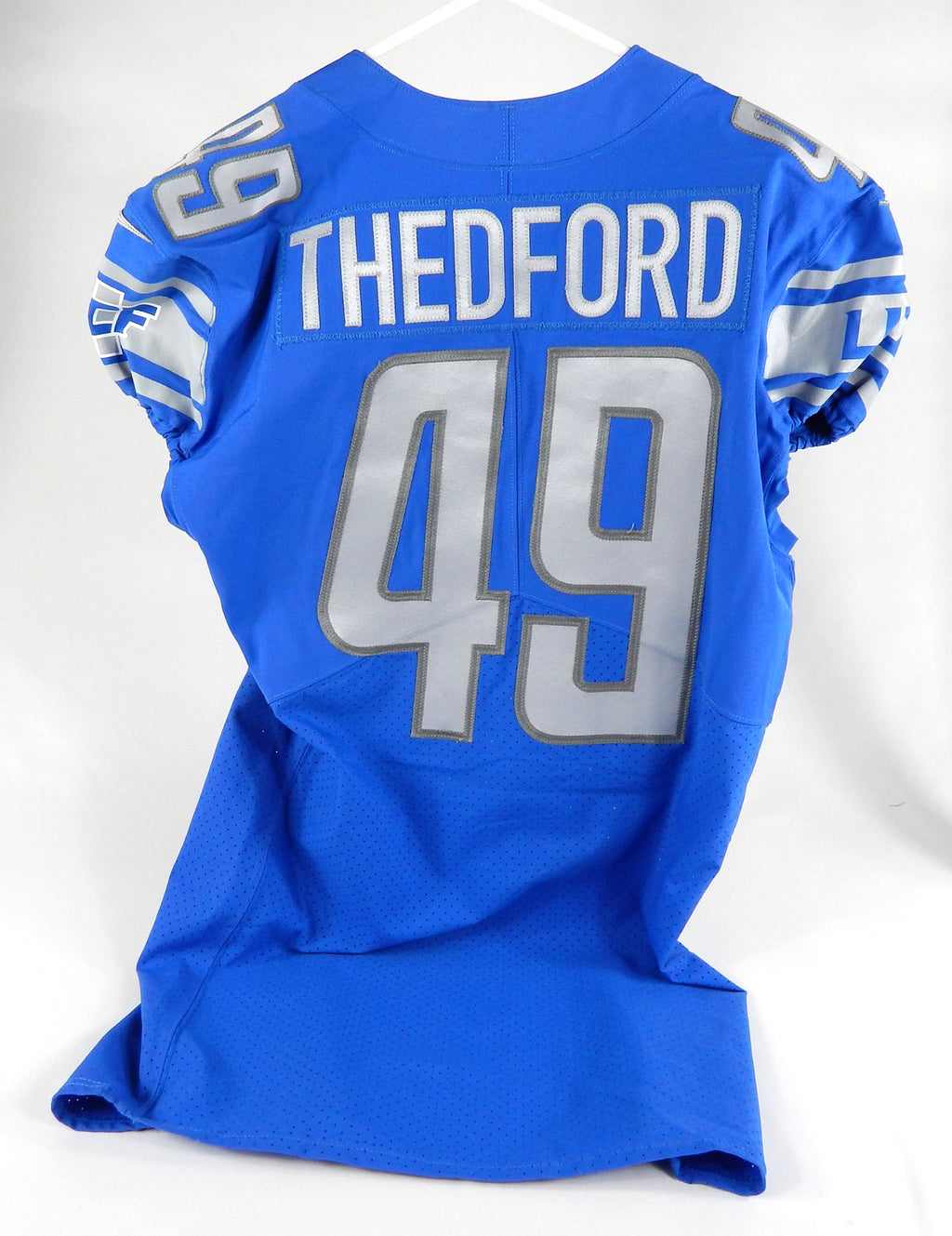 2020 Detroit Lions Hunter Thedford #49 Game Issued Blue Jersey 44 DP65554