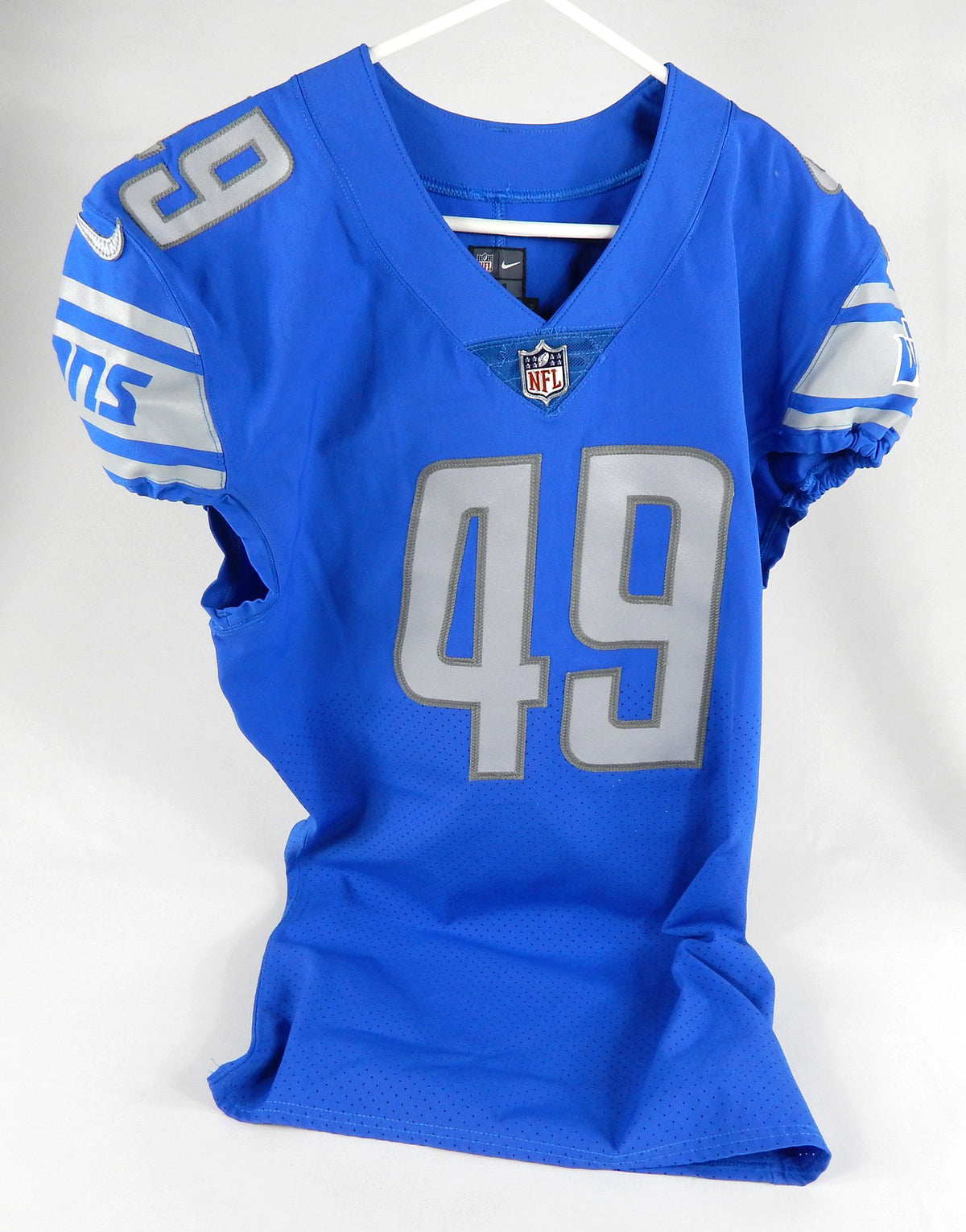 2020 Detroit Lions Hunter Thedford #49 Game Issued Blue Jersey 44 DP65554 Pic2