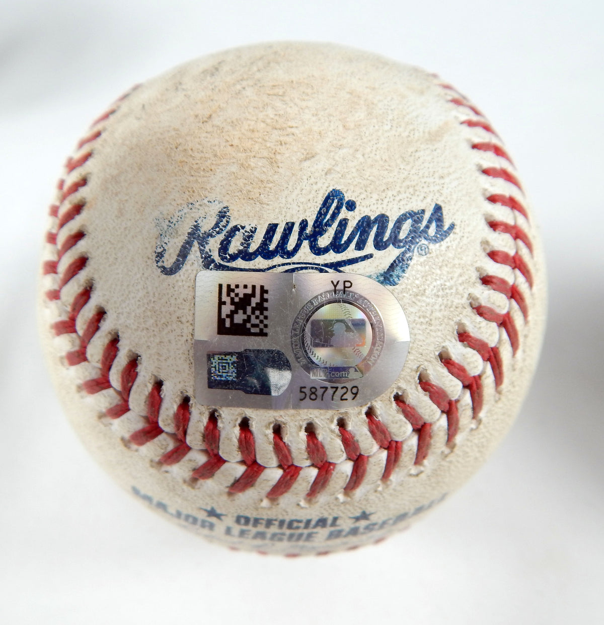 2023 Marlins Nationals Game Used Baseball Johnny Cueto Joey Meneses Ball. 285 Pic2