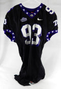 Texas Christian TCU Frogs #93 Game Used Black Jersey Football NP Rem L 080 2004